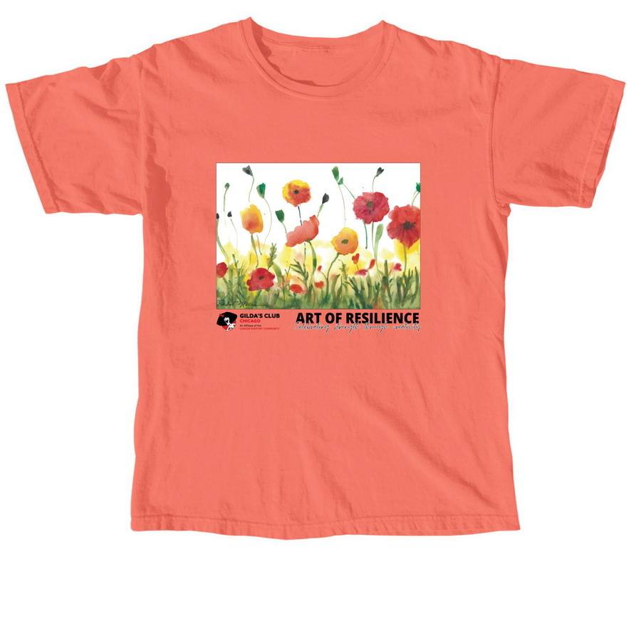 Poppies, a Neon Red Orange Comfort Colors Unisex Tee