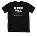 Be their voice, a Solid Black Blend Premium Unisex Tee