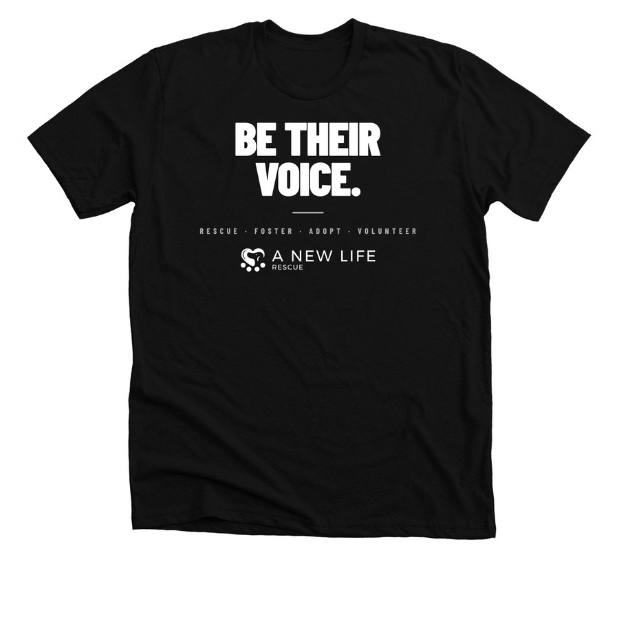 Be their voice, a Solid Black Blend Premium Unisex Tee