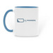 Rail Passengers "Est 1967" Mug, a Light Blue Two-Tone Ceramic Mug (back-view)