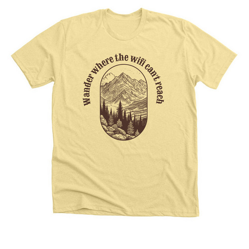 The 2025 Virtual Spanish Peaks Pioneer, a Heather French Vanilla Premium Unisex Tee