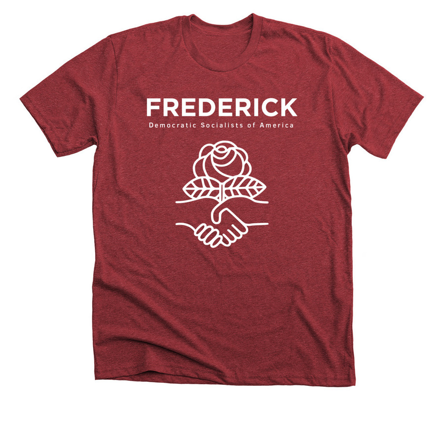 Frederick DSA Red Shirt, a Heather Canvas Red Premium Unisex Tee