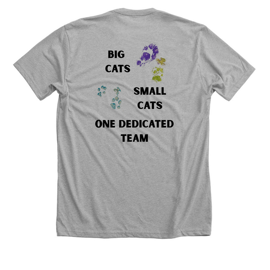 One Dedicated Team, a Athletic Heather Premium Unisex Tee (back-view)