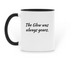 The Glow Collection | Mugs, a Black Two-Tone Ceramic Mug (back-view)