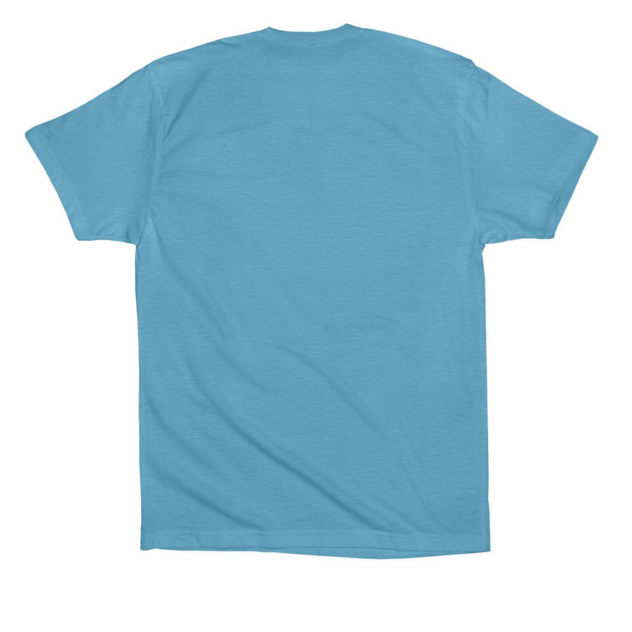 Organ Donors Are Super Heroes, a Ocean Blue Premium Cotton Tee (back-view)