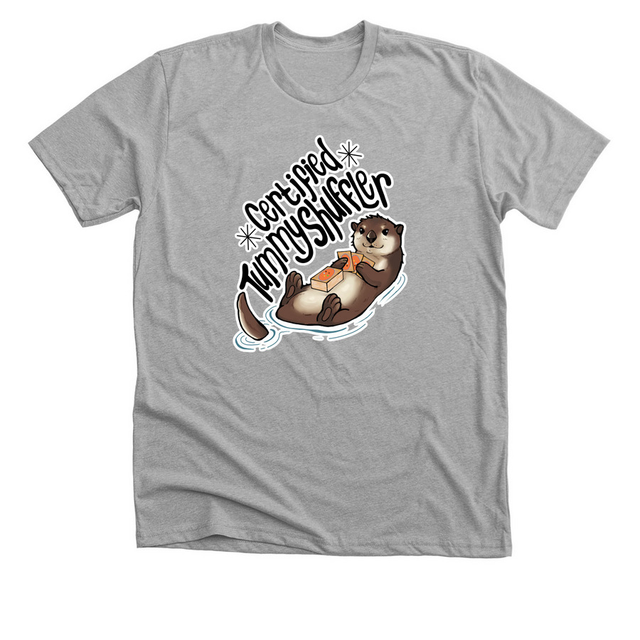 MTG Card Shuffler Shirt Black, a Athletic Heather Premium Unisex Tee