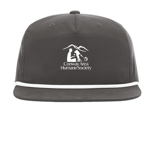 Hats to Help Cats, a Charcoal/ White Printed Umpqua Snapback Cap