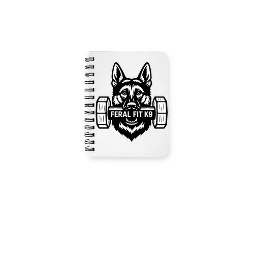 Feral Fit Canines, a White Spiral Notebook