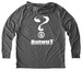 Snowboarding&nbsp;, a Aluminum Grey Allmade Eco Triblend Hoodie Tee (back-view)