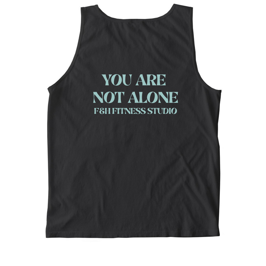 Spin For A Cause Blue, a Black Comfort Colors Tank Top (back-view)