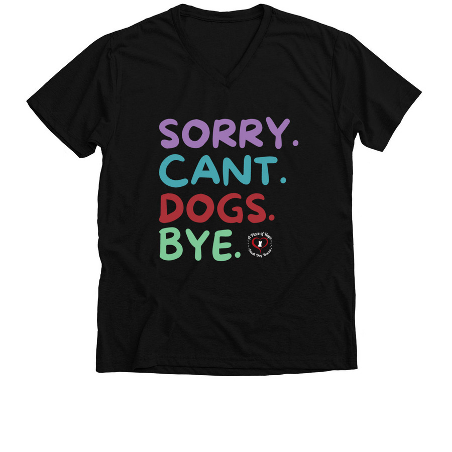 Sorry Can't, a Solid Black Blend Premium V-Neck Tee