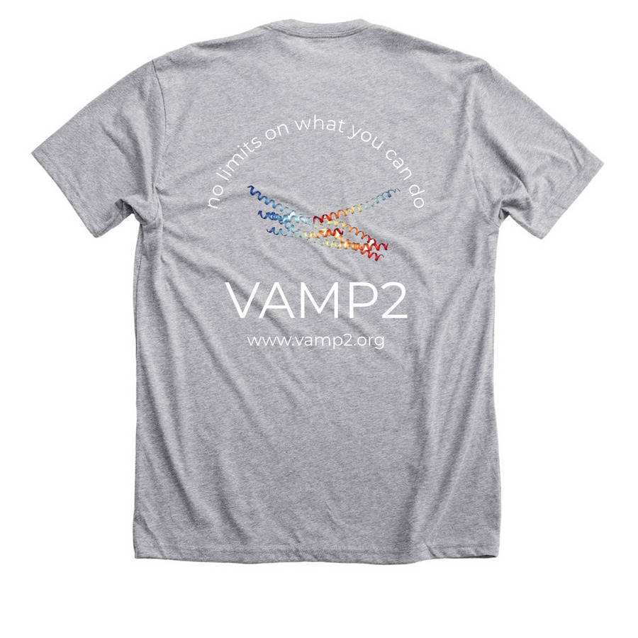 VAMP2 Awareness&nbsp;, a Athletic Heather Premium Unisex Tee (back-view)