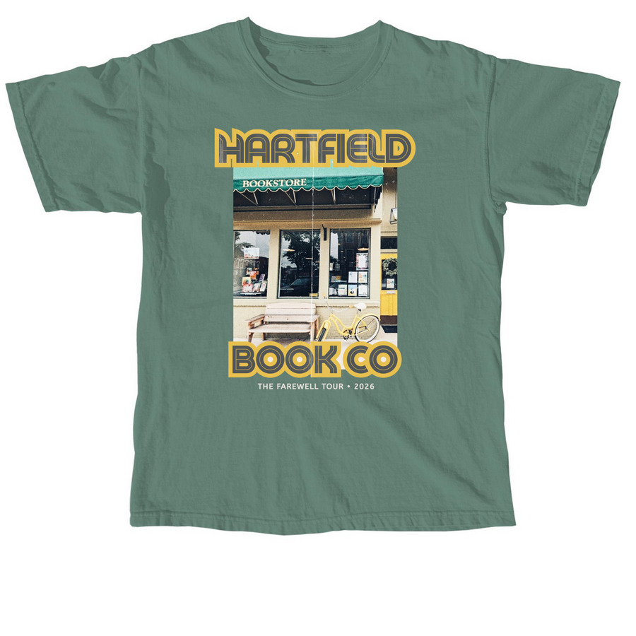 Hartfield's Farewell Book Tour, a Light Green Comfort Colors Unisex Tee