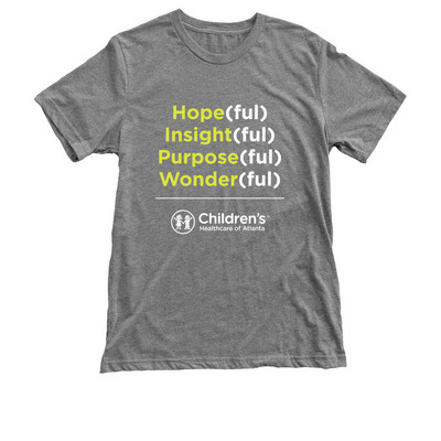 Hopeful, Insightful, Purposeful, Wonderful, a Premium Heather Triblend Unisex Tee