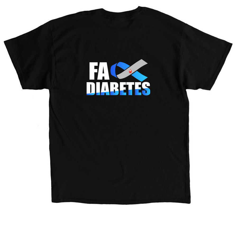 Support T1DeMalia, a Black Classic Unisex Tee (back-view)