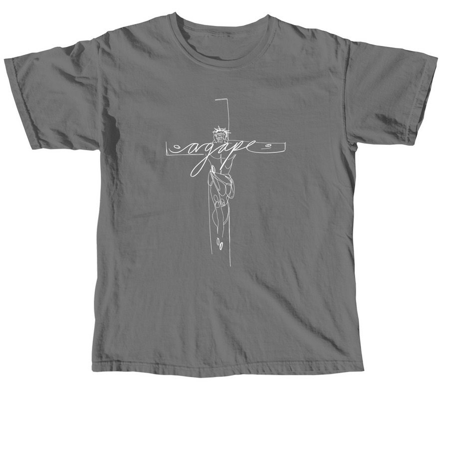 AGAPE TSHIRT, a Grey Comfort Colors Unisex Tee