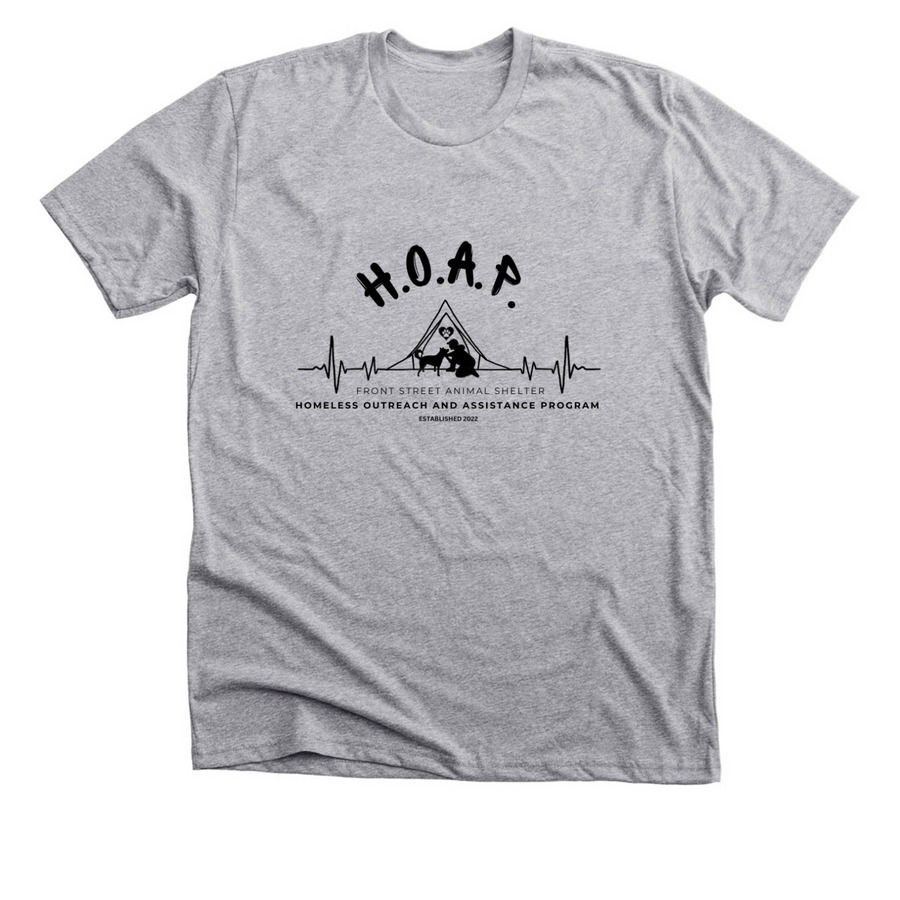 HOAP Program Shirt (Black Logo), a Athletic Heather Premium Unisex Tee