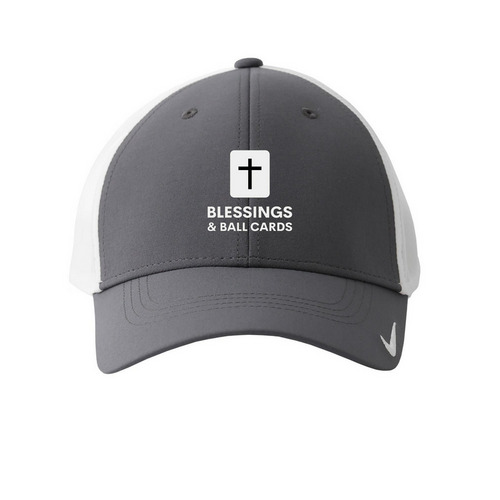 Blessings & ball cards Nike Hat, a Dark Grey/ White Printed Nike Dri-FIT Legacy Performance Cap