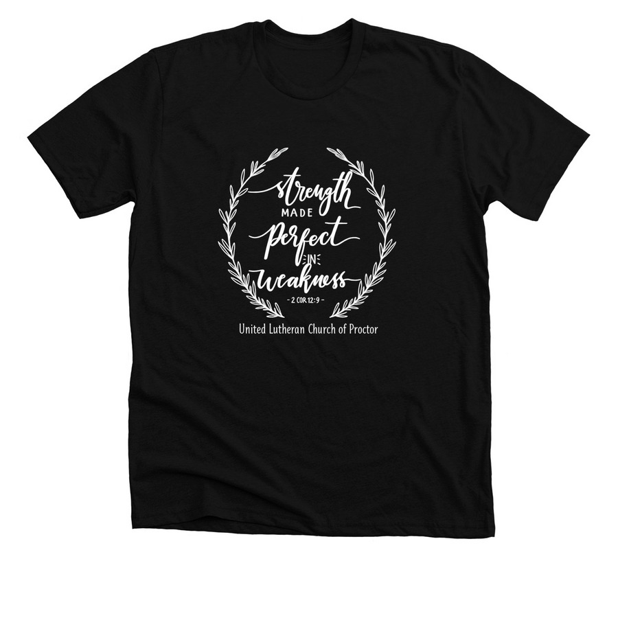 Strength, a Solid Black Blend Premium Unisex Tee