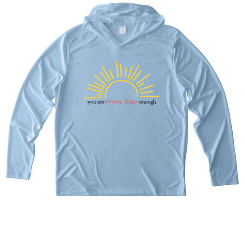 Summer Sunrise UV Collection, a Light Blue UV Performance Long Sleeve Hoodie