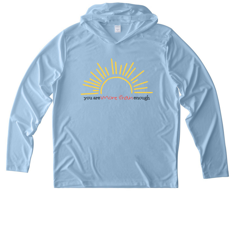Summer Sunrise UV Collection, a Light Blue UV Performance Long Sleeve Hoodie