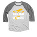 Killian the Warrior - TShirt -Double Sided, a Premium Heather and Heather White 3/4 Sleeve Baseball Tee