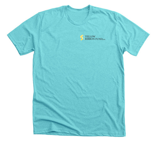 Yellow Ribbon Ride - Light Colors, a Tahiti Blue Premium Tee
