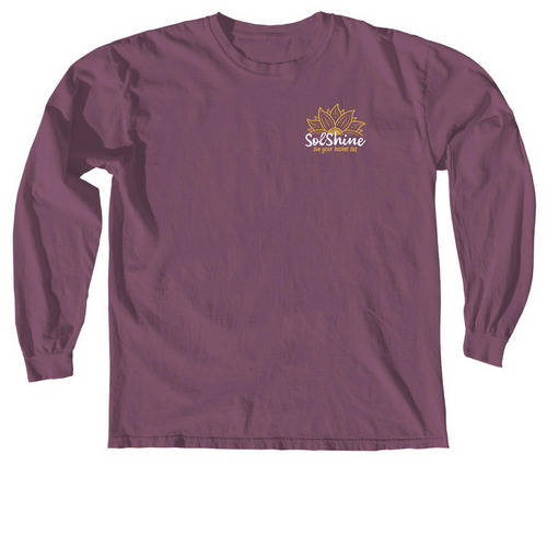 White Logo - Long Sleeve, a Berry Comfort Colors Long Sleeve Tee