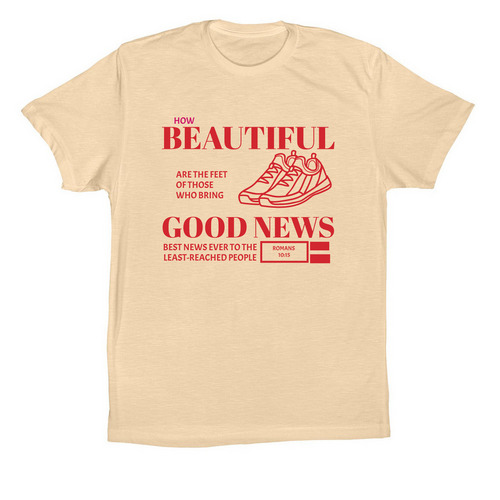 Christ's Chapel- GOOD News! Tee, a Soft Cream Premium Cotton Tee