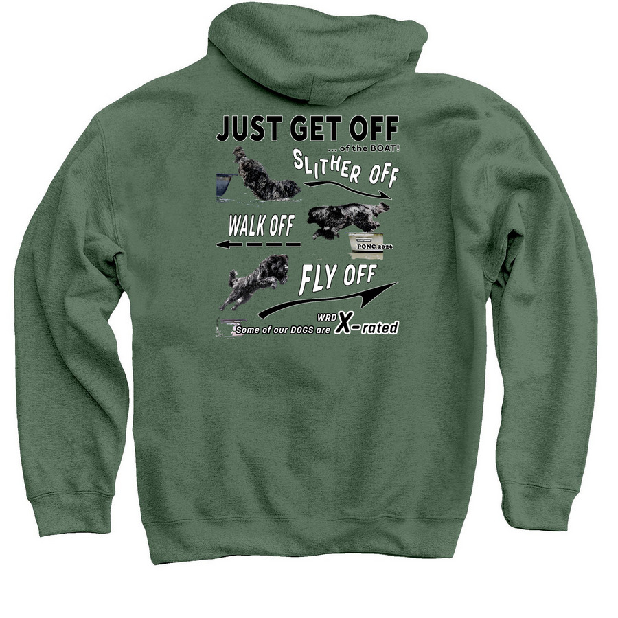 Penn Ohio Water Rescue test 2026, a Military Green Pullover Hoodie (back-view)