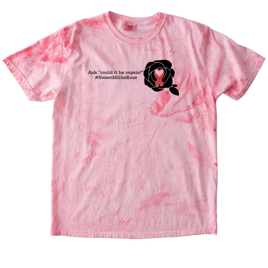 Sepsis Awareness for Millie Rose, a Hibiscus Comfort Colors Colorblast Tee