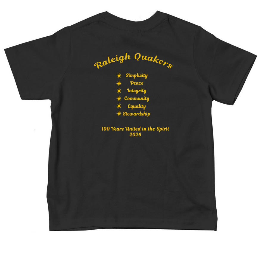RFM Centennial Celebrations, a Black Toddler Tee (back-view)