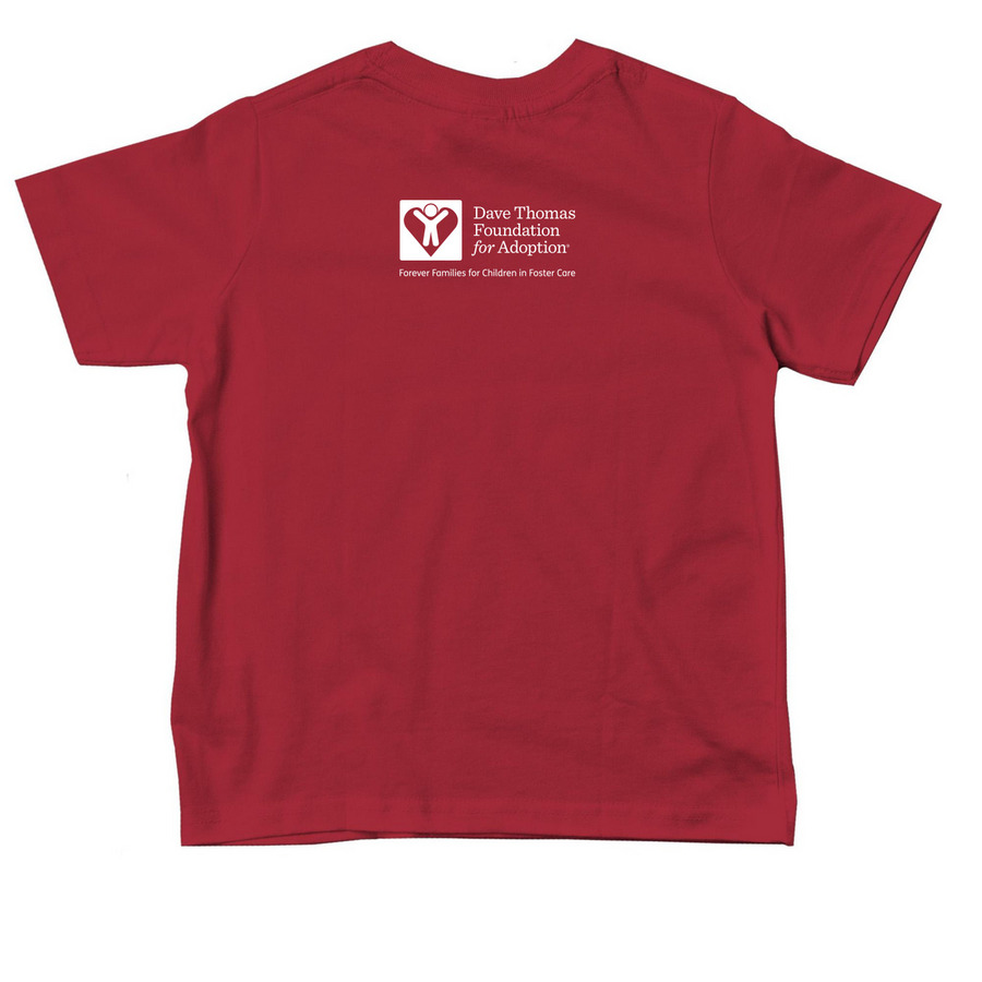 Together Toddler Tee, a Red Toddler Tee (back-view)