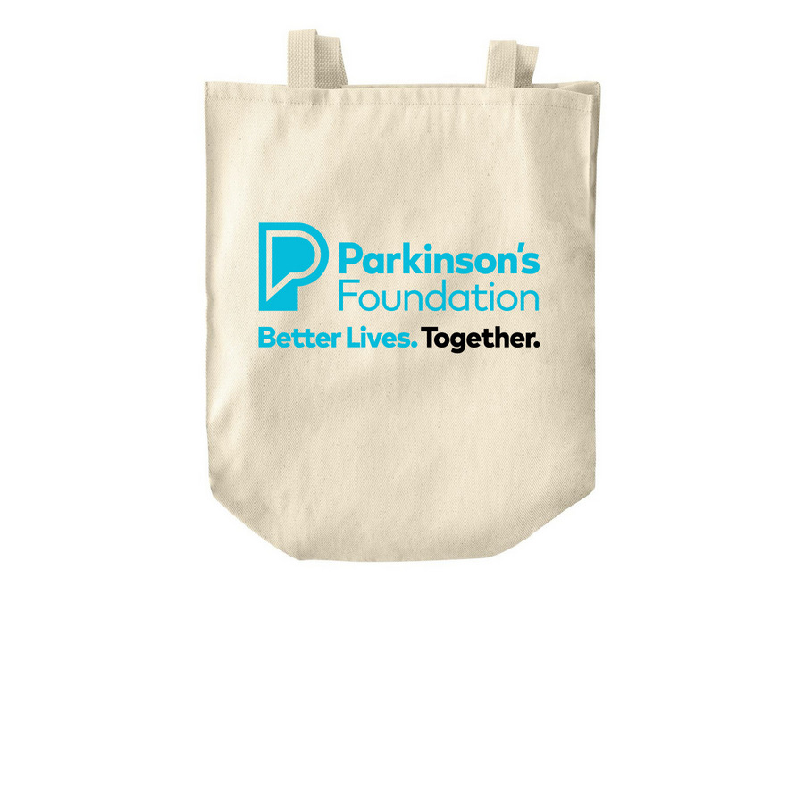 Parkinson's Foundation Canvas Tote, a Natural Over-the-Shoulder Shopping Tote Bag