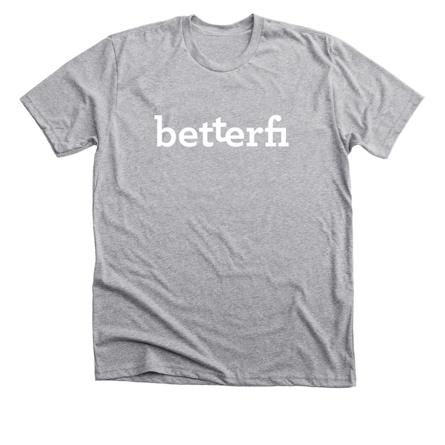 BetterFi '21 - End Predatory Lending, a Athletic Heather Premium Unisex Tee