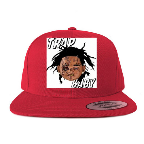 Trap Baby, a Red Printed Snapback Hat
