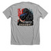 Zilla with the Legends, a Athletic Heather Premium Unisex Tee (back-view)