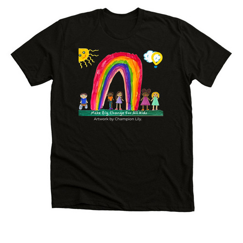Lily's Make Big Change for All Kids, a Solid Black Blend Premium Unisex Tee