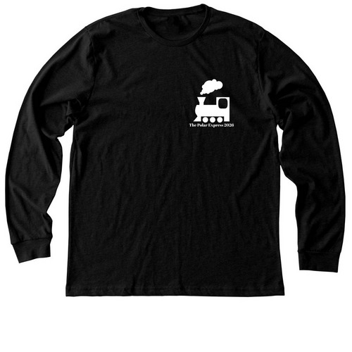Polar Express Merch, a Black Heather Premium Long Sleeve Tee