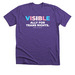 VISIBLE ally for trans rights, a Heather Team Purple Premium Unisex Tee