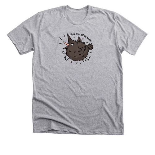 Peck You All to Heck, a Athletic Heather Premium Unisex Tee