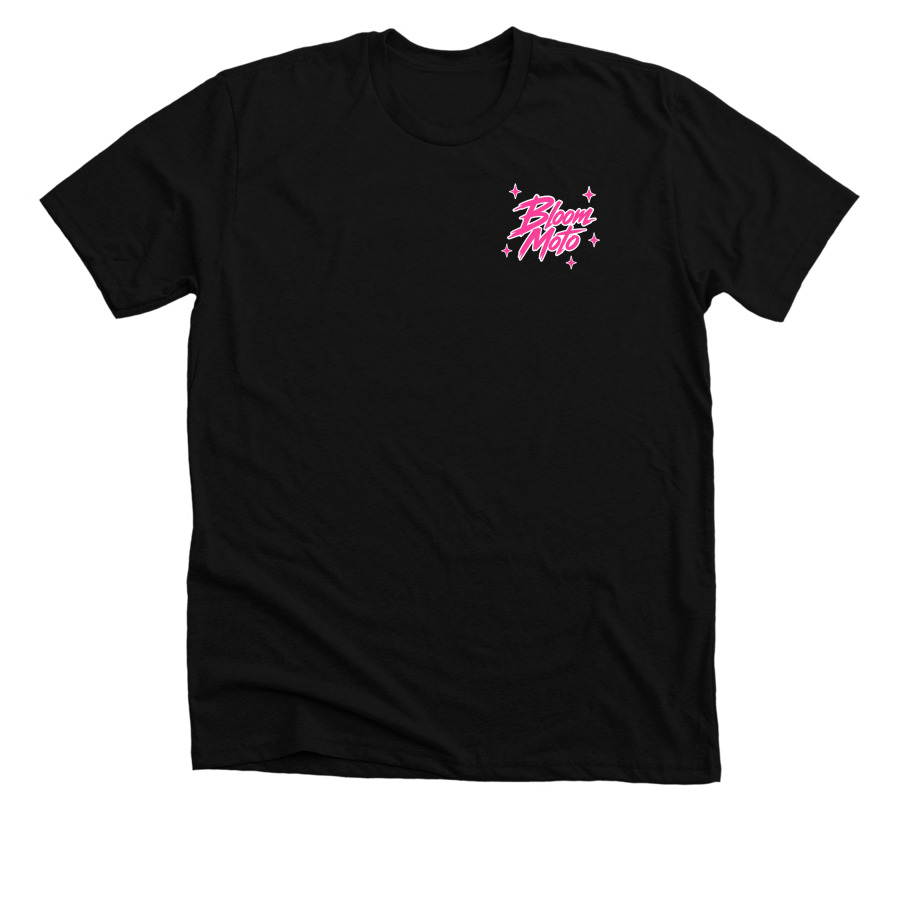 Bloom Moto Logo Tee, a Solid Black Blend Premium Unisex Tee