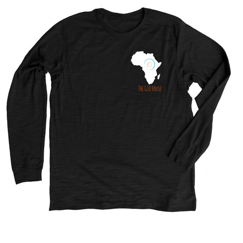 The GLO House, a Solid Black Blend Premium Long Sleeve Tee
