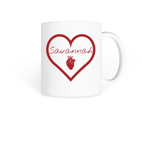 Savannah Arviso, a White Coffee Mug