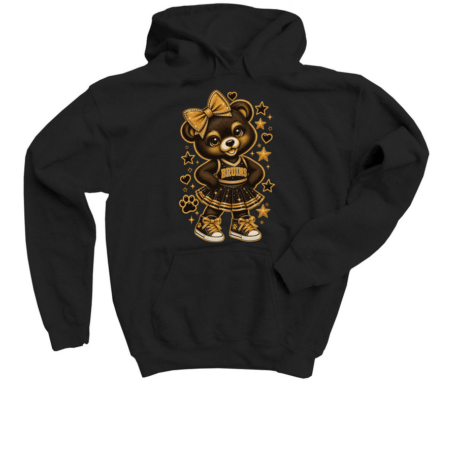 Little Bruin, BIG Attitude!, a Black Youth Pullover Hoodie