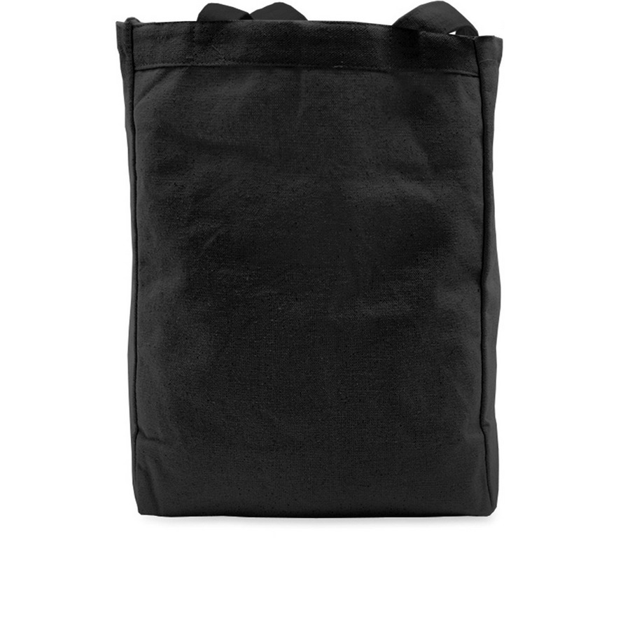 Empower Others Tote Bag, a Black Recycled Cotton Tote Bag (back-view)