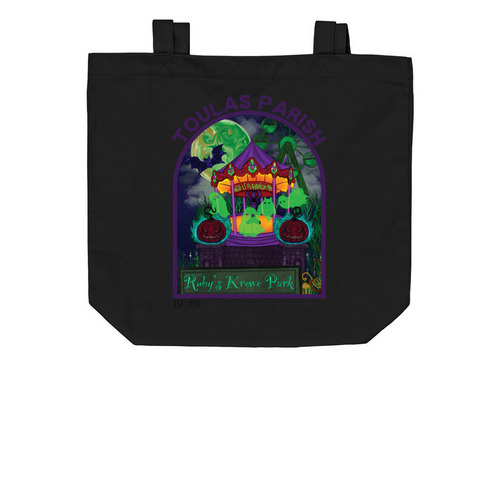 Ruby's Krewe Park Tote, a Black Organic Cotton Tote Bag