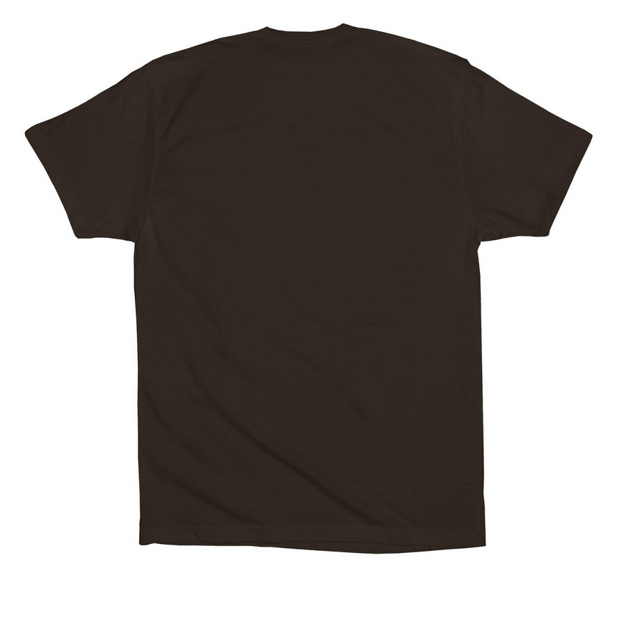 tiny humans are my fav (rainbow), a Brown Premium Cotton Tee (back-view)