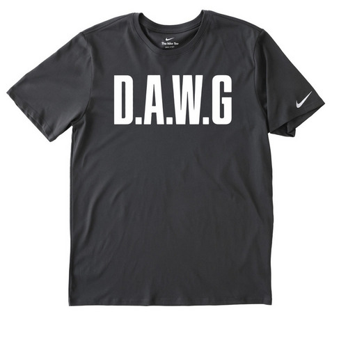 D.A.W.G, a Anthracite Nike Dri-FIT Jersey Blend Performance Tee