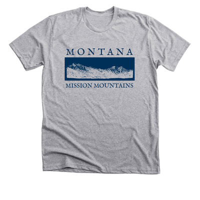 MT Mission Mountains, a Athletic Heather Premium Unisex Tee